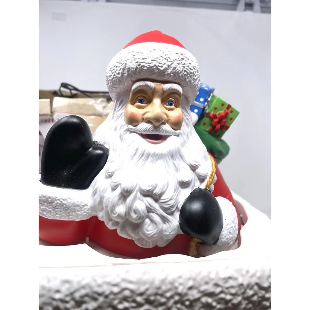 Cracker Barrel Christmas Holiday Santa Claus Chimney Tree‎ Topper New Open Box